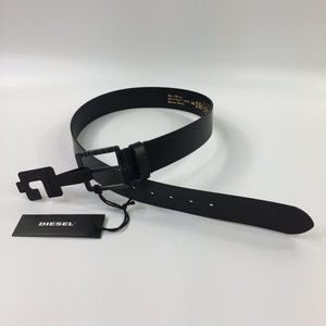 Diesel Belt Black Poldo1 Gunmetal Buckle